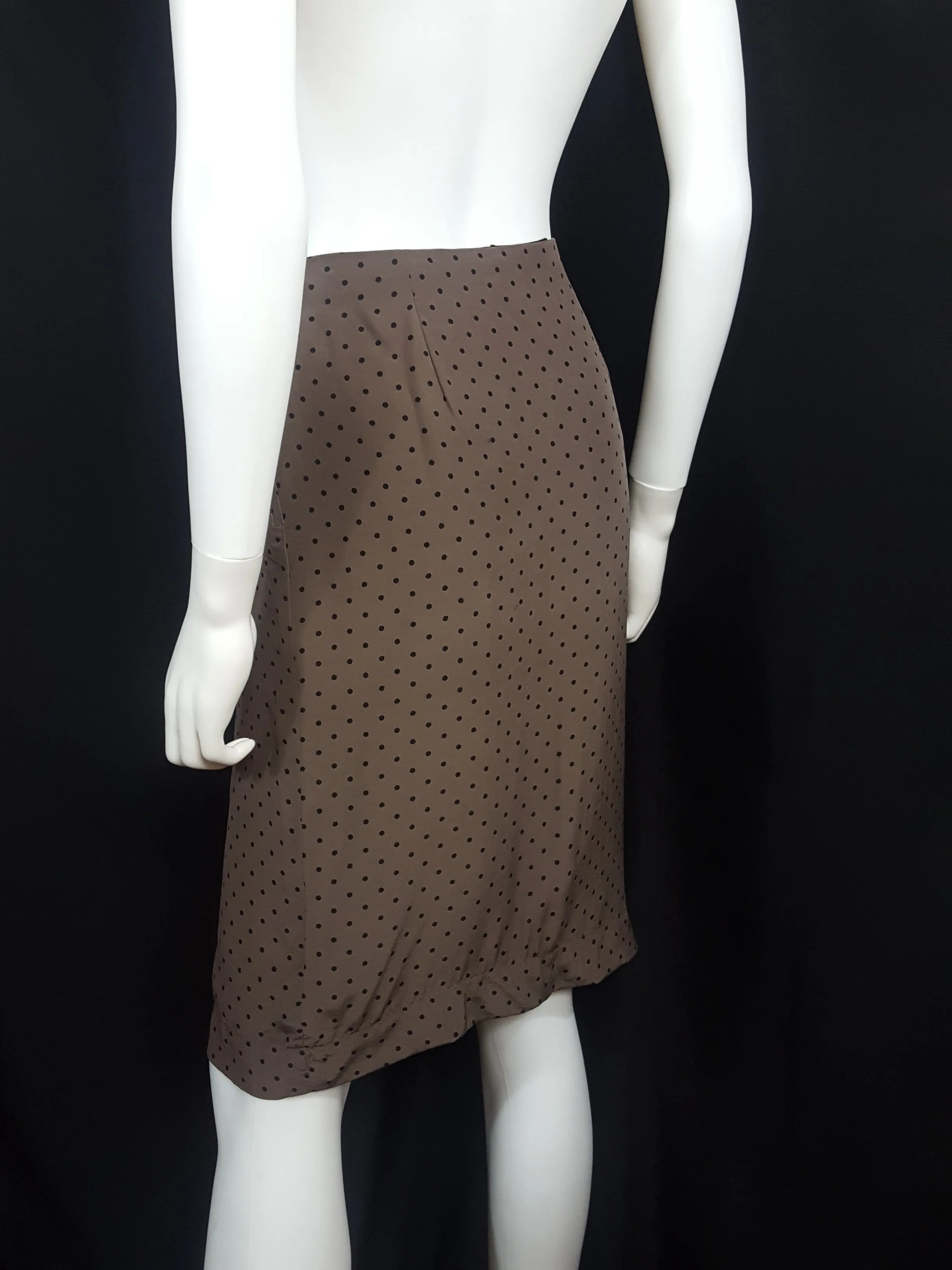 Vintage Silk Polka Dot  Pencil Skirt sz. M