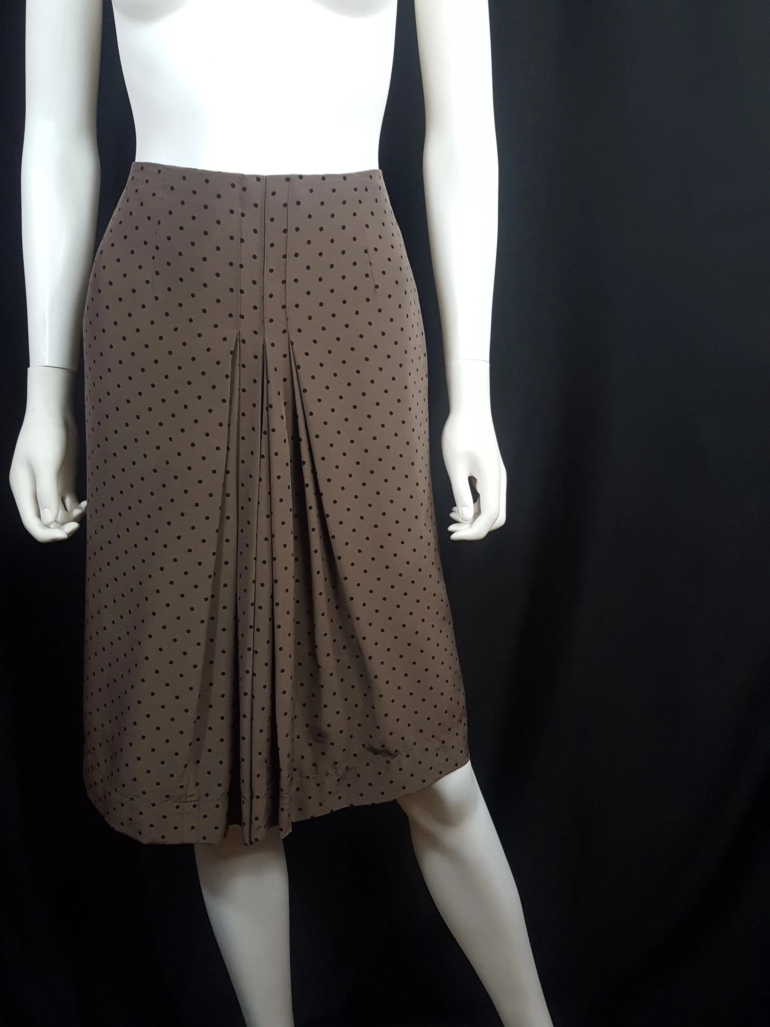 Vintage Silk Polka Dot  Pencil Skirt sz. M