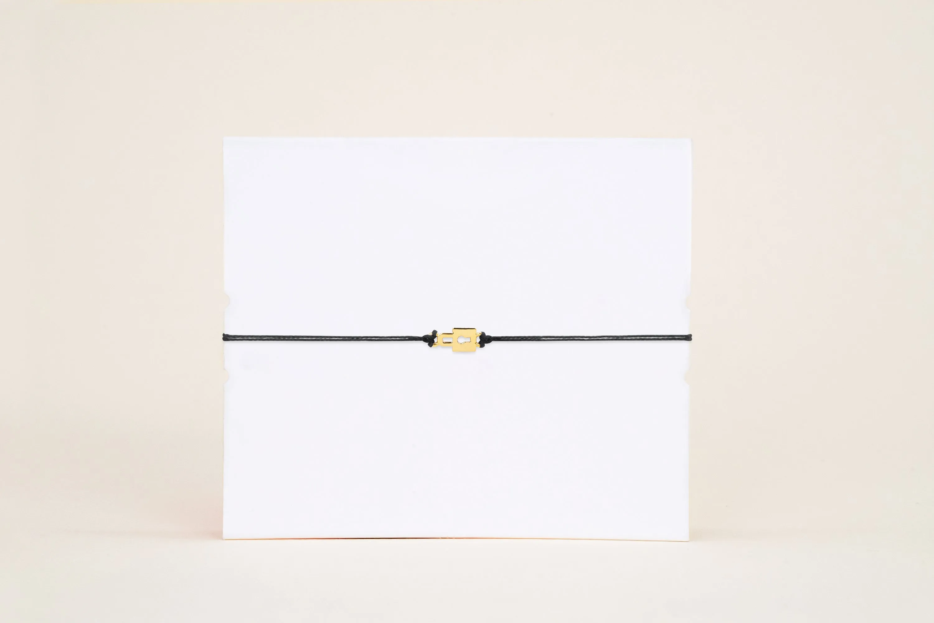 VITAMIN Gold Thread Bracelet Black Lock (14K)