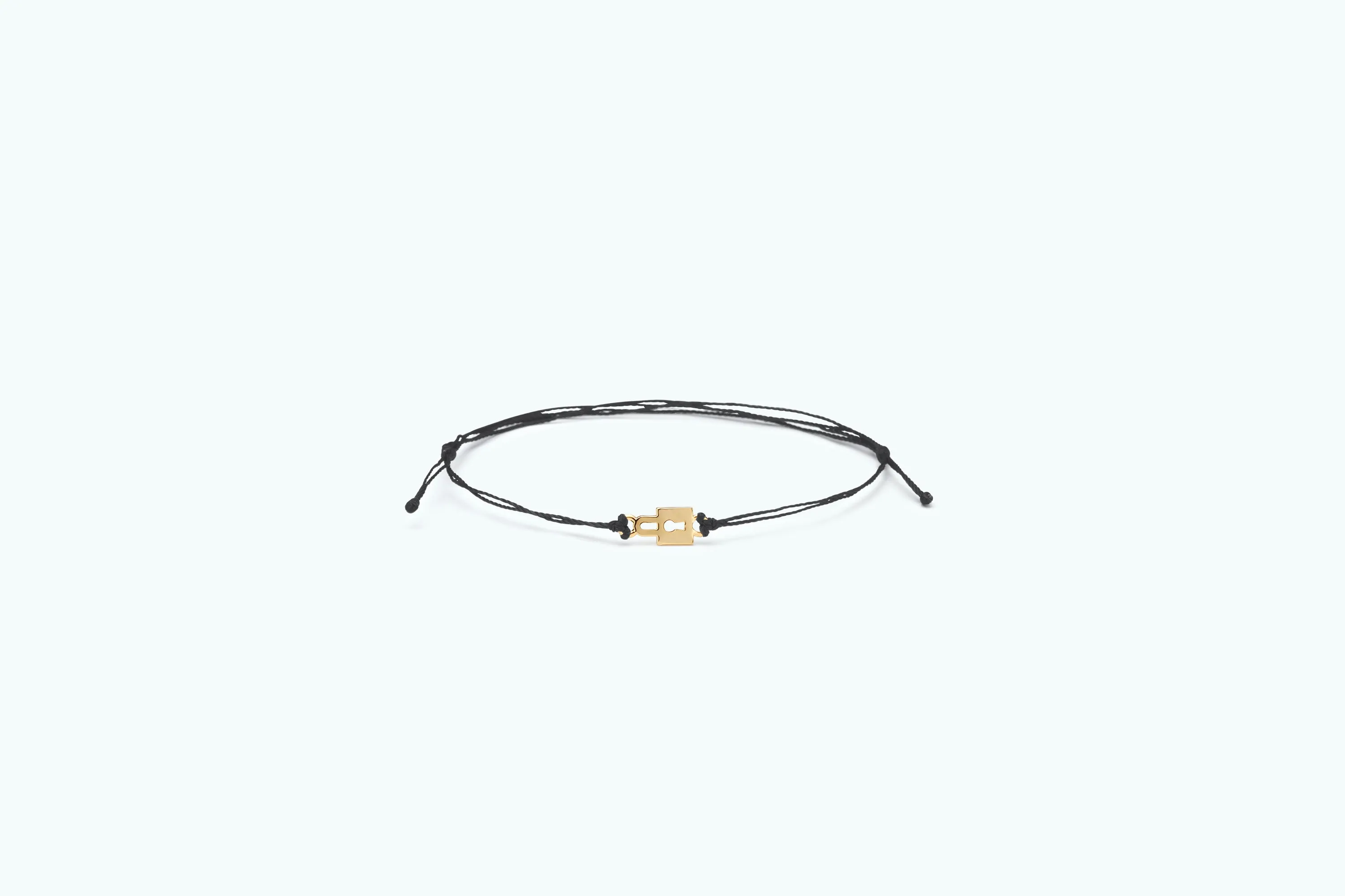 VITAMIN Gold Thread Bracelet Black Lock (14K)