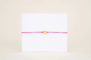 VITAMIN Gold Thread Bracelet Pink Heart (14K)