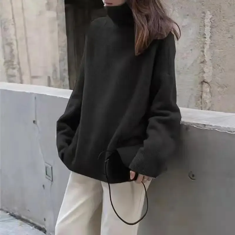 Women's Comfortable Oversized Soft Knitted Turtleneck Jumper | Ideal for Autumn/Winter