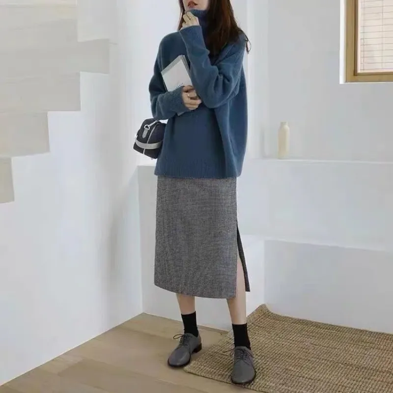 Women's Comfortable Oversized Soft Knitted Turtleneck Jumper | Ideal for Autumn/Winter