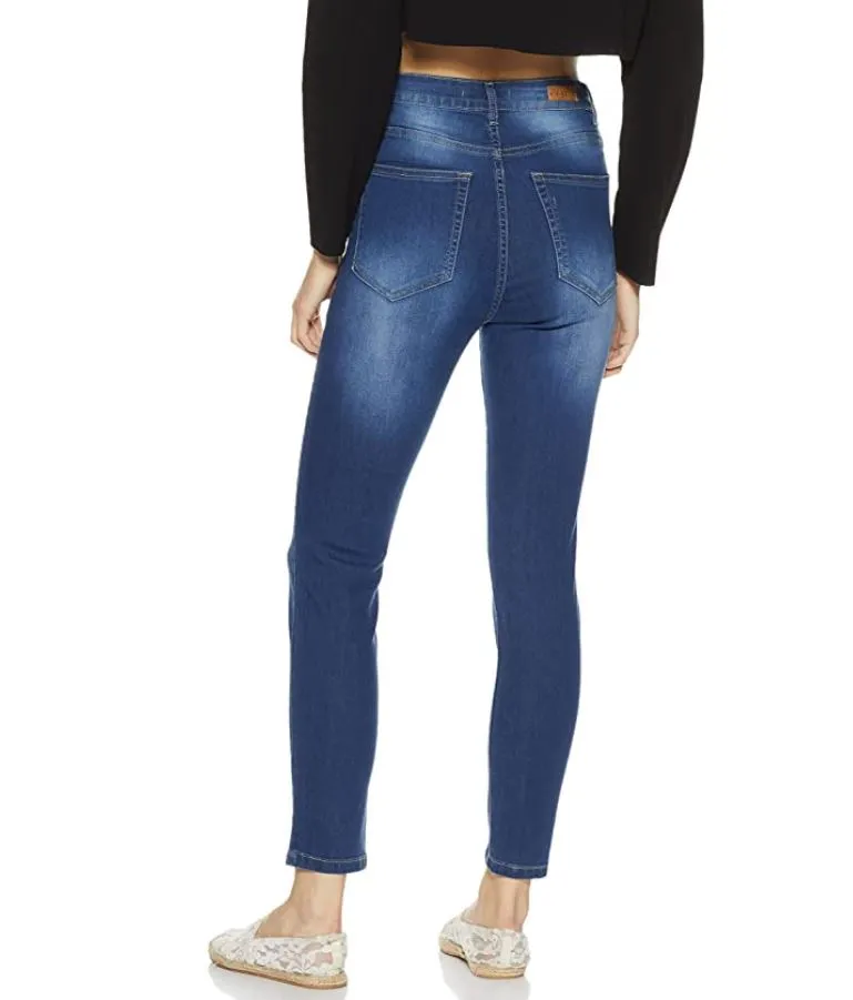 Women's Mid Blue Skinny Fit Jeans