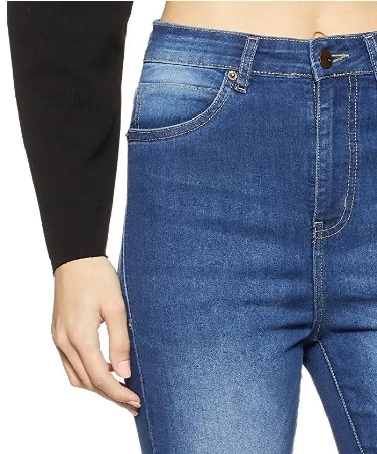 Women's Mid Blue Skinny Fit Jeans