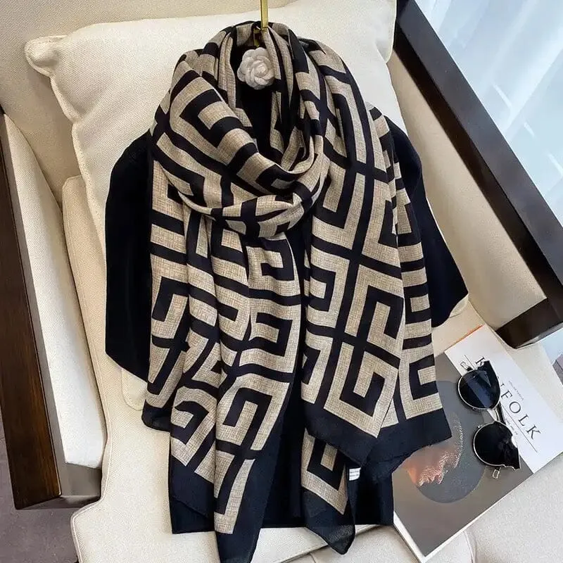 Women's Printed Design Classic Stoler